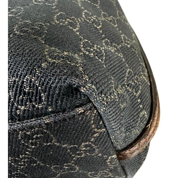 Gucci GG Web Monogram Brown Canvas Tote Bag with Braided Leather Strap (GGXX125) - Picture 8 of 16